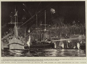 The Royal Tour, Illuminations at Malta on the Night of the Departure of the Ophir